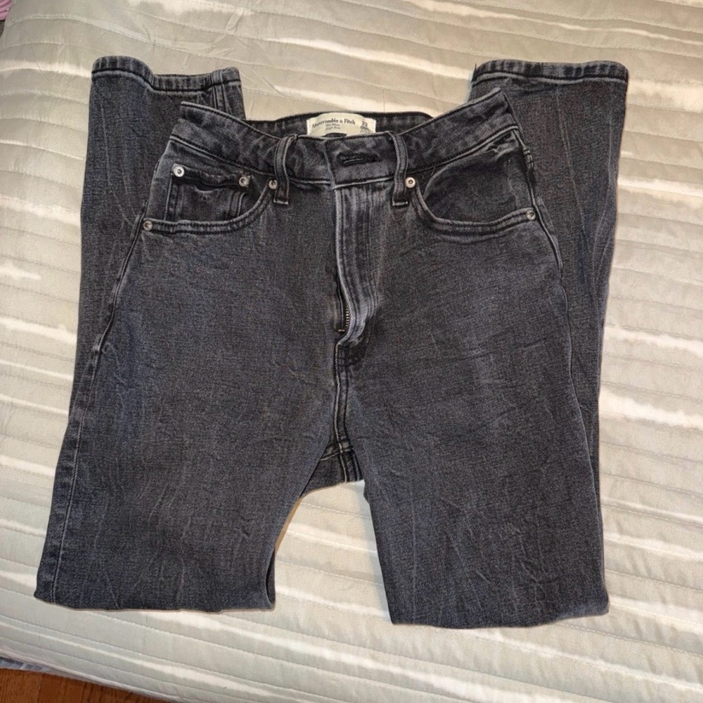 Abercrombie & Fitch Dark Gray Straight Jeans
